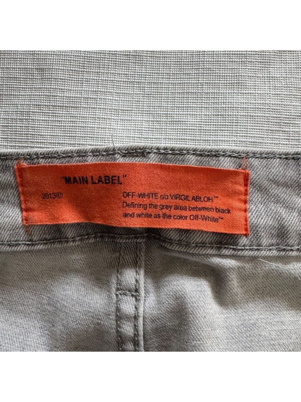 Off-White c/o Virgil Abloh Main Label 2013 Orange Graphic Skinny Jeans size 36 - Picture 8 of 15